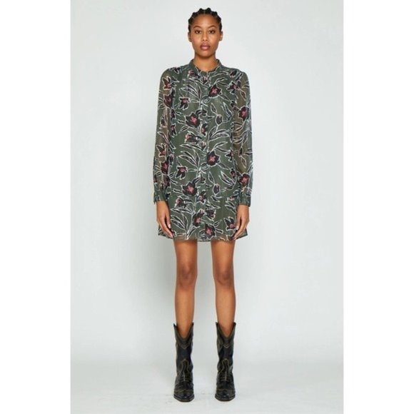 Walter Baker Dresses & Skirts - 29 Walter Baker Heidi Dress Lexington longsleeve mini ruffle hem button down